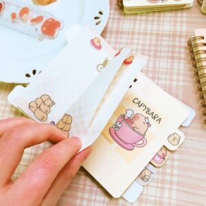 Mini Libreta argollada con separadores Divertidos Capybaras - Imagen 2