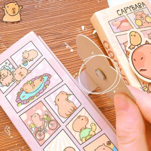 mini Libreta con broche Adorable Capybara estilo folleto - Imagen 4