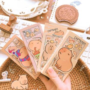 mini Libreta con broche Adorable Capybara estilo folleto - Imagen 3