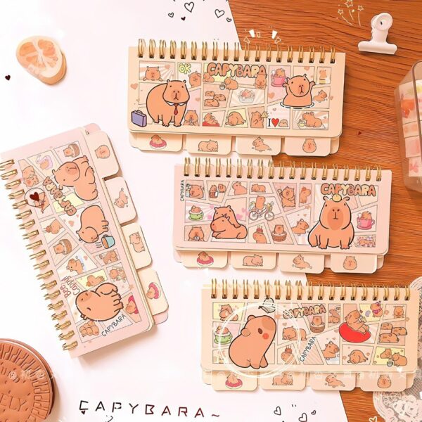 Libreta Argollada con separadores Capybara