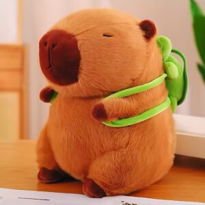 Adorables peluches capybara con Mochila de tortuga de 22 a 55 cm - Imagen 4