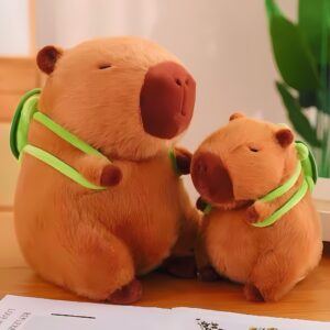 Adorables peluches capybara con Mochila de tortuga de 22 a 55 cm - Imagen 3