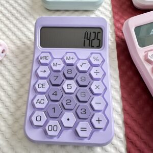 Calculadora Kawaii con Botones en Forma de Panel de Abeja - Imagen 3