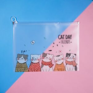 Bolsa con Cremallera de Adorables Gatitos, 4 Modelos Surtidos