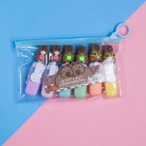 Bolsita de Destacadores Fluor de Capybara, 6 Colores Surtidos - Imagen 3