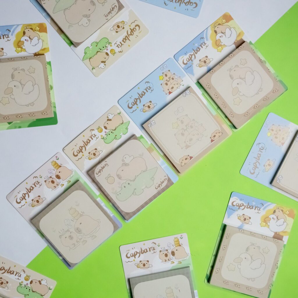 Post-it de Papel con Diseño de Capybara, 50 Hojas
