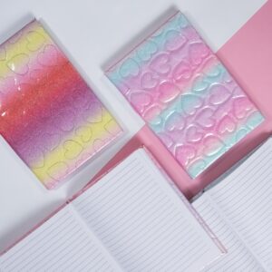 Libreta Corazón Glitter 160 Páginas 6 Modelos - Imagen 4
