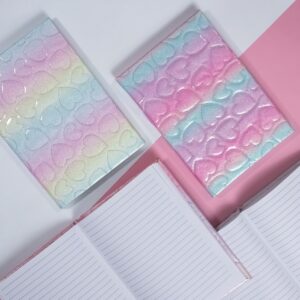 Libreta Corazón Glitter 160 Páginas 6 Modelos - Imagen 3