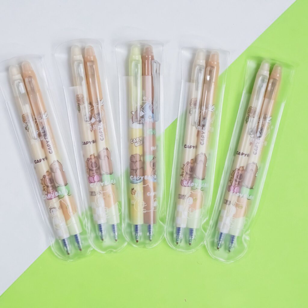 Envase de Lápices Borrables Capybara 2pcs