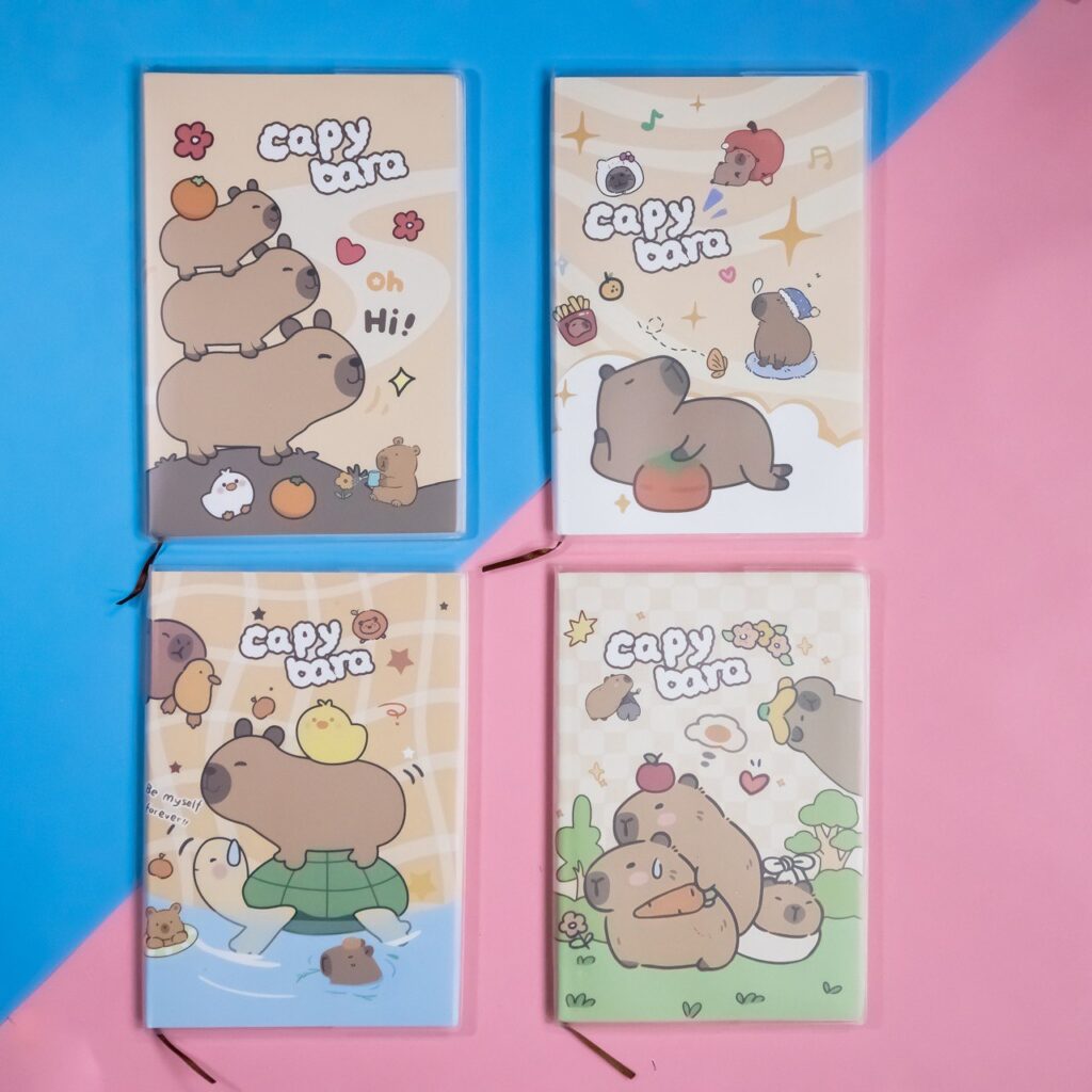 Libreta Kawaii de Capybara con Hoja Lineal
