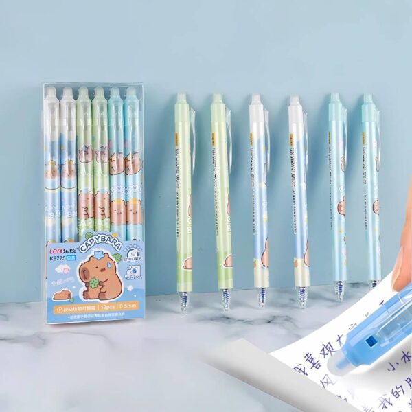 Set de Lapices capybara Tinta gel azul - Imagen 2