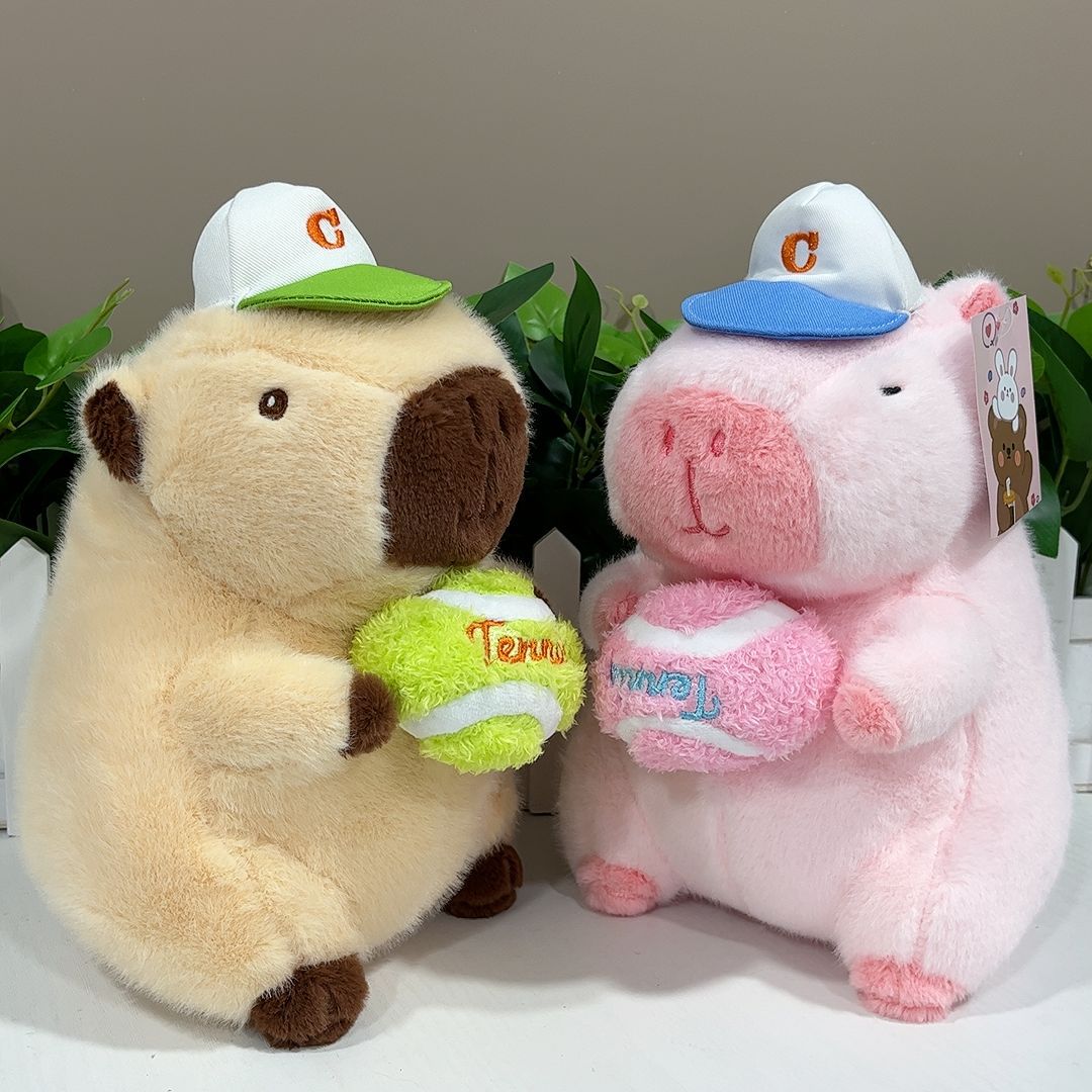 Peluche Capybara Beisbolero de 23 cm 1 Peluche Capybara Beisbolero de 23 cm