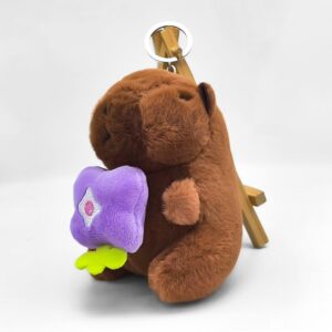 Llavero de Peluche Capybara con Flor, 12 cm - Imagen 8