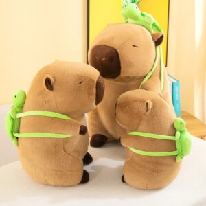 Peluche de felpa Capybara con Mochila de Tortuga - Imagen 2