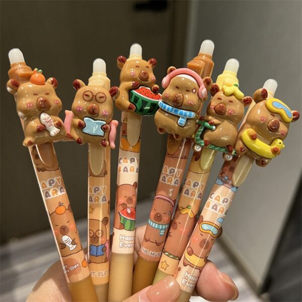 Lapiz tinta gel bobrable Capybara, 6 Modelos - Imagen 5