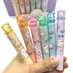 Destacadores con sello con figuras  de oso astronauta - Imagen 4