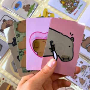 Tira de Pegatinas para Tarjetas con Diseño de Capybara 100 Piezas - Imagen 5