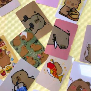 Tira de Pegatinas para Tarjetas con Diseño de Capybara 100 Piezas - Imagen 4