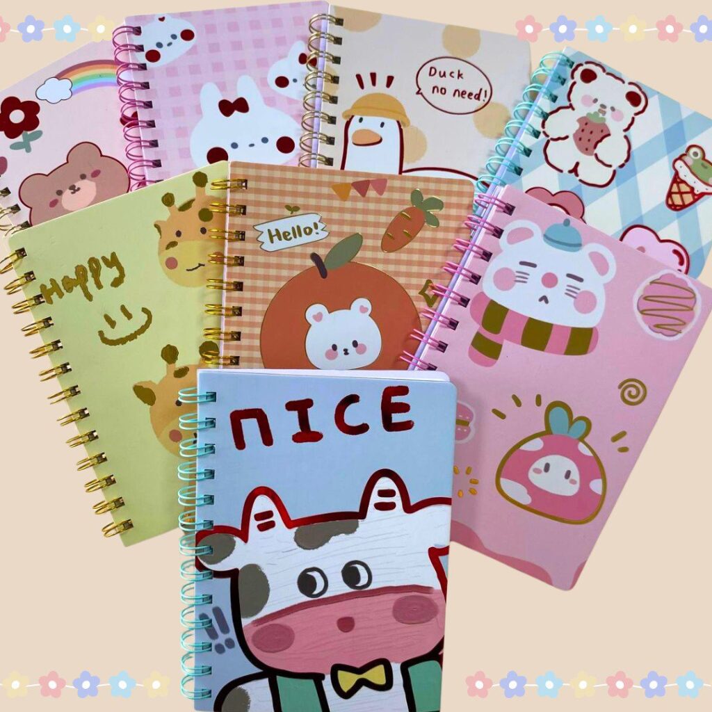 Libreta Animalitos Kawaii con Cuadros, 8 Modelos Surtidos
