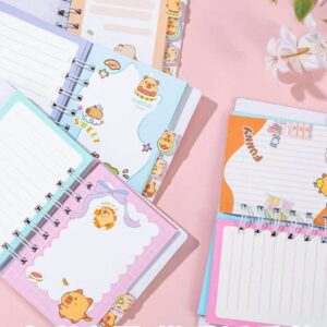 Mini Libreta Argollada con Separadores y Diseño de Capybara, 50 Hojas, 4 Modelos - Imagen 7