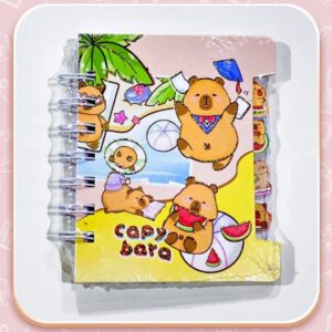 Mini Libreta Argollada con Separadores y Diseño de Capybara, 60 Hojas - Imagen 3