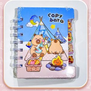 Mini Libreta Argollada con Separadores y Diseño de Capybara, 60 Hojas - Imagen 5