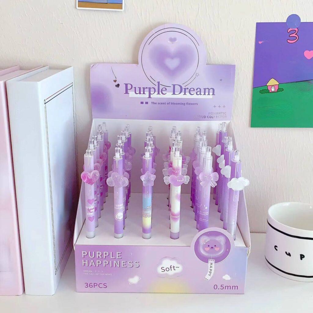 Bolígrafo Borrable Coquette Purple y Recambio Azul