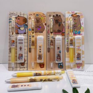 Set de Portaminas Kawaii de Capybara con Recambio - Imagen 3