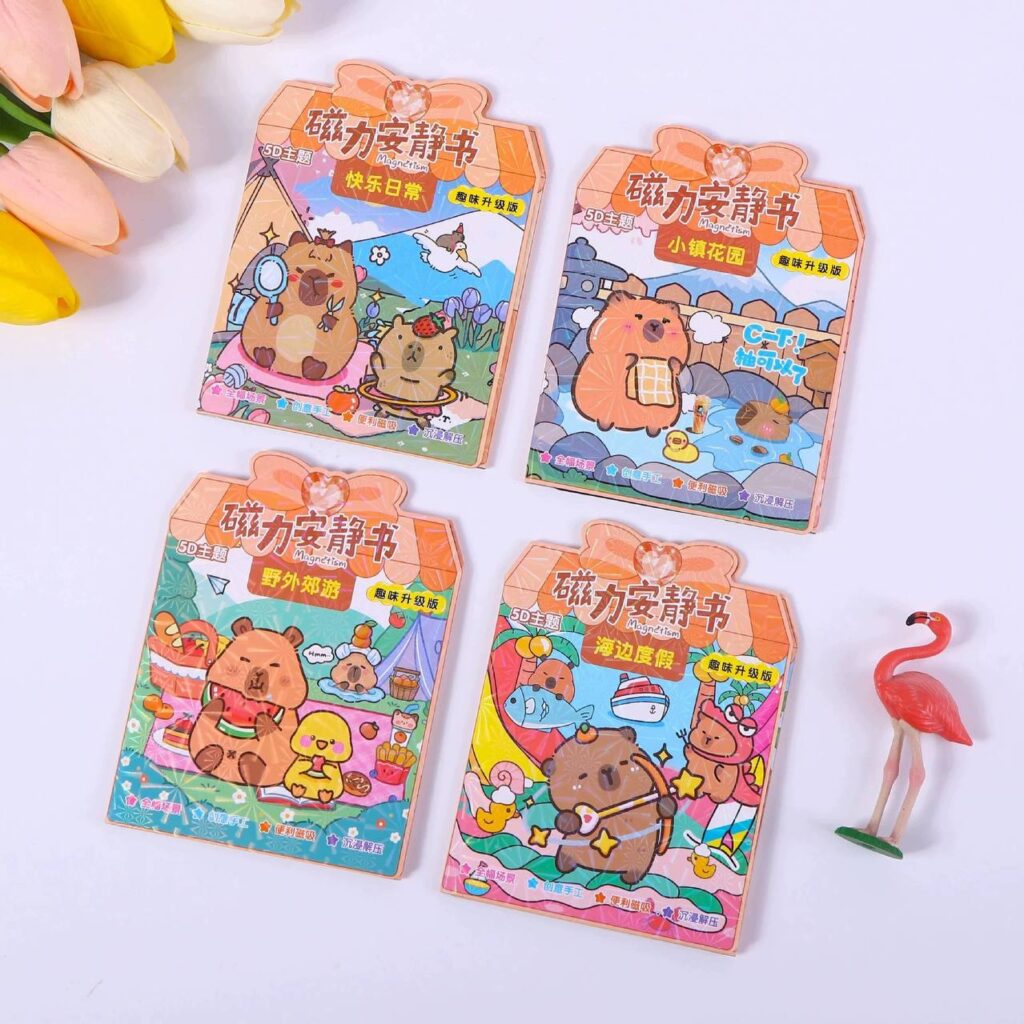 Juego de Vestir Imantado de Capybara, 4 Modelos Surtidos