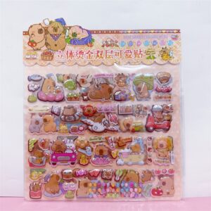 stickers kawaii de  2 pcs capybara - Imagen 3