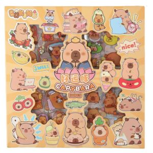 caja de stickers capybara adorable de 96 pcs