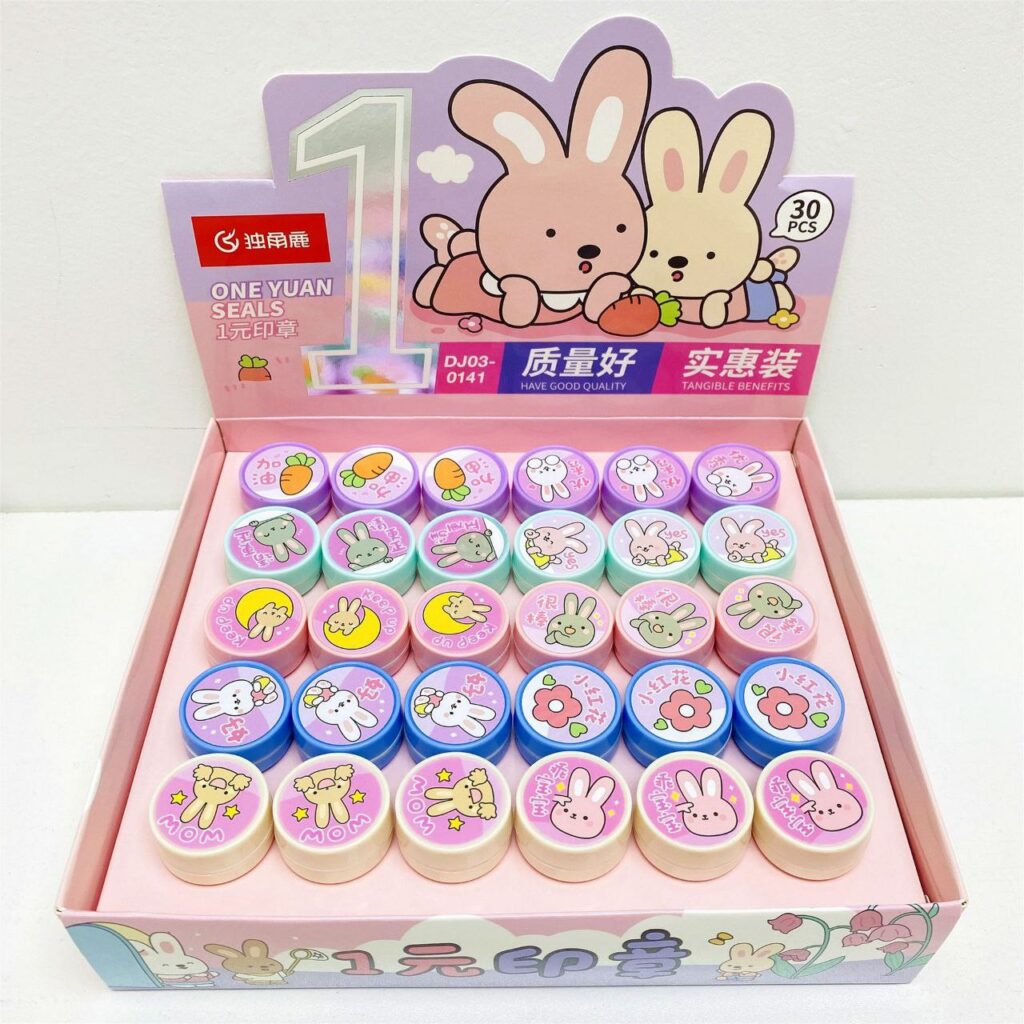 Sello Kawaii de Conejo, 10 Modelos Surtidos