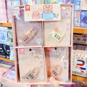 Candado con Diseño de Osito con Cerradura de Cifra, 4 Modelos Surtidos - Imagen 3