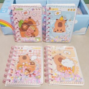 Mini Libreta Kawaii de Capybara con Argollas, 70 Hojas, 4 Diseños Únicos - Imagen 3