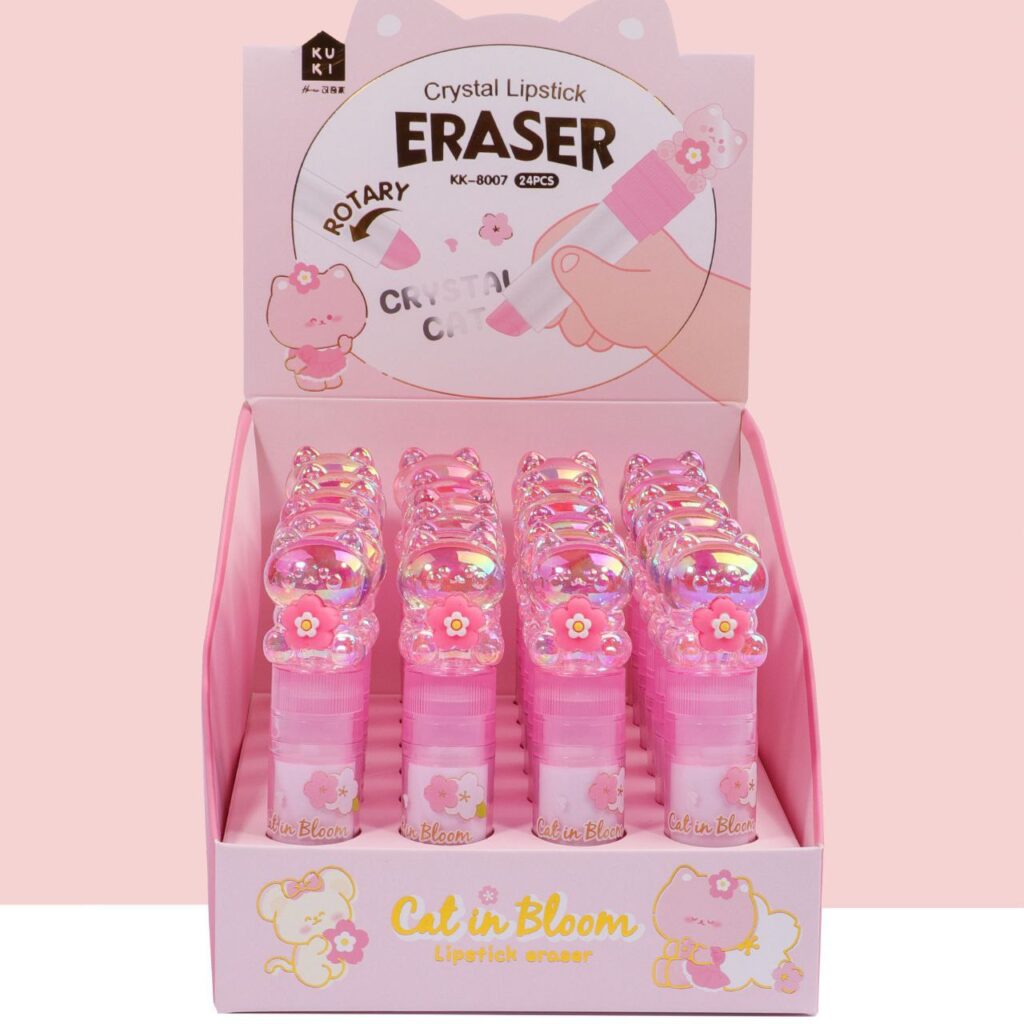 Goma de Borrar Gatito Rosa, 4 Modelos Surtidos