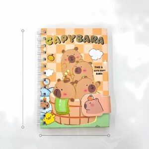 Libreta con Espiral y Broche de Capybara, 80 Hojas de colores - Imagen 4