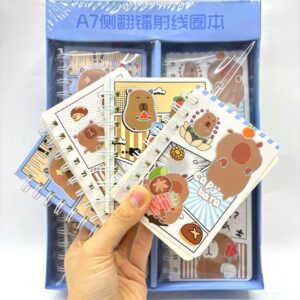 Mini Libreta Kawaii con Argollas y Diseño de Capybara, 80 Hojas, 4 Modelos Surtidos - Imagen 3