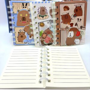 Mini Libreta Kawaii con Argollas y Diseño de Capybara, 80 Hojas, 4 Modelos Surtidos - Imagen 4