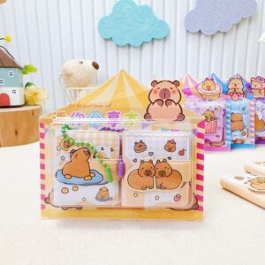 Set de Mini Libretas Kawaii de Capybara, 4 Modelos Surtidos