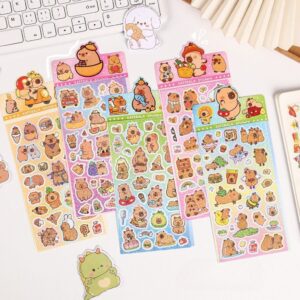sticker capybara glitter 8 diseños - Imagen 3