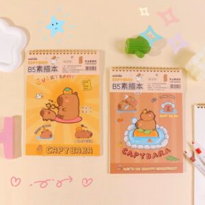 Libreta de Pintar con Argolla de Capybara, 21 Hojas en Blanco - Imagen 3