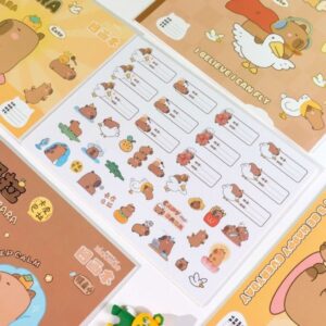 Libreta de Pintar Kawaii de Capybara, 20 Hojas en Blanco - Imagen 3