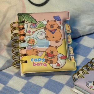 Mini Libreta Argollada con Separadores y acolchada de  Capybara, 50 Hojas, - Imagen 4