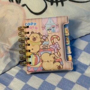 Mini Libreta Argollada con Separadores y acolchada de  Capybara, 50 Hojas, - Imagen 3