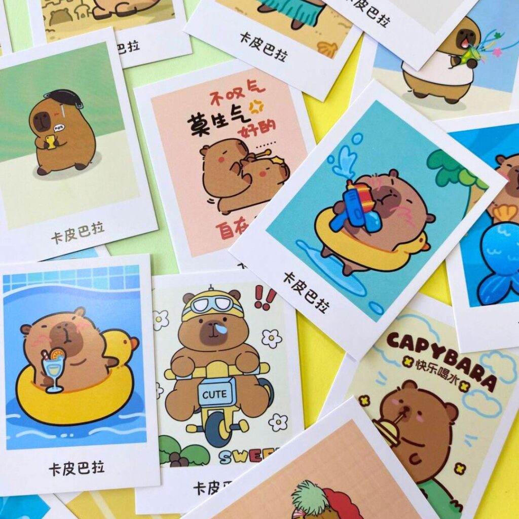 Tarjetas Fotográficas de Capybara 40 Pcs