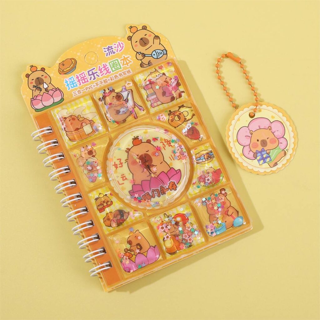 Libreta con Relieve y Colgante de Capybara