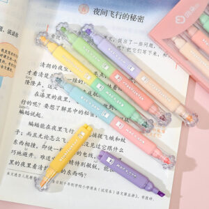 Set de 4 Destacadores Bicolor de Doble Punta  Pata de Gato - Imagen 6