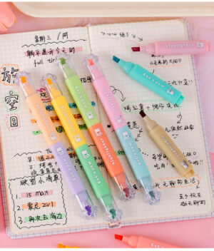 Set de 4 Destacadores Bicolor de Doble Punta  Pata de Gato - Imagen 5