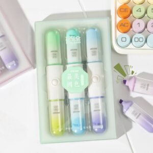 Set de Destacadores de Doble Punta 3 Pcs - Imagen 3