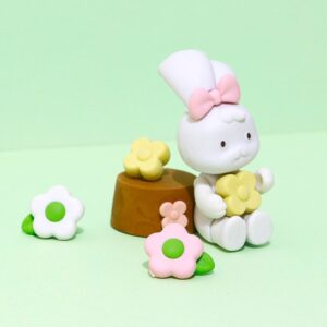 Goma de borrar de Conejo con Flor Diseño único - Imagen 5